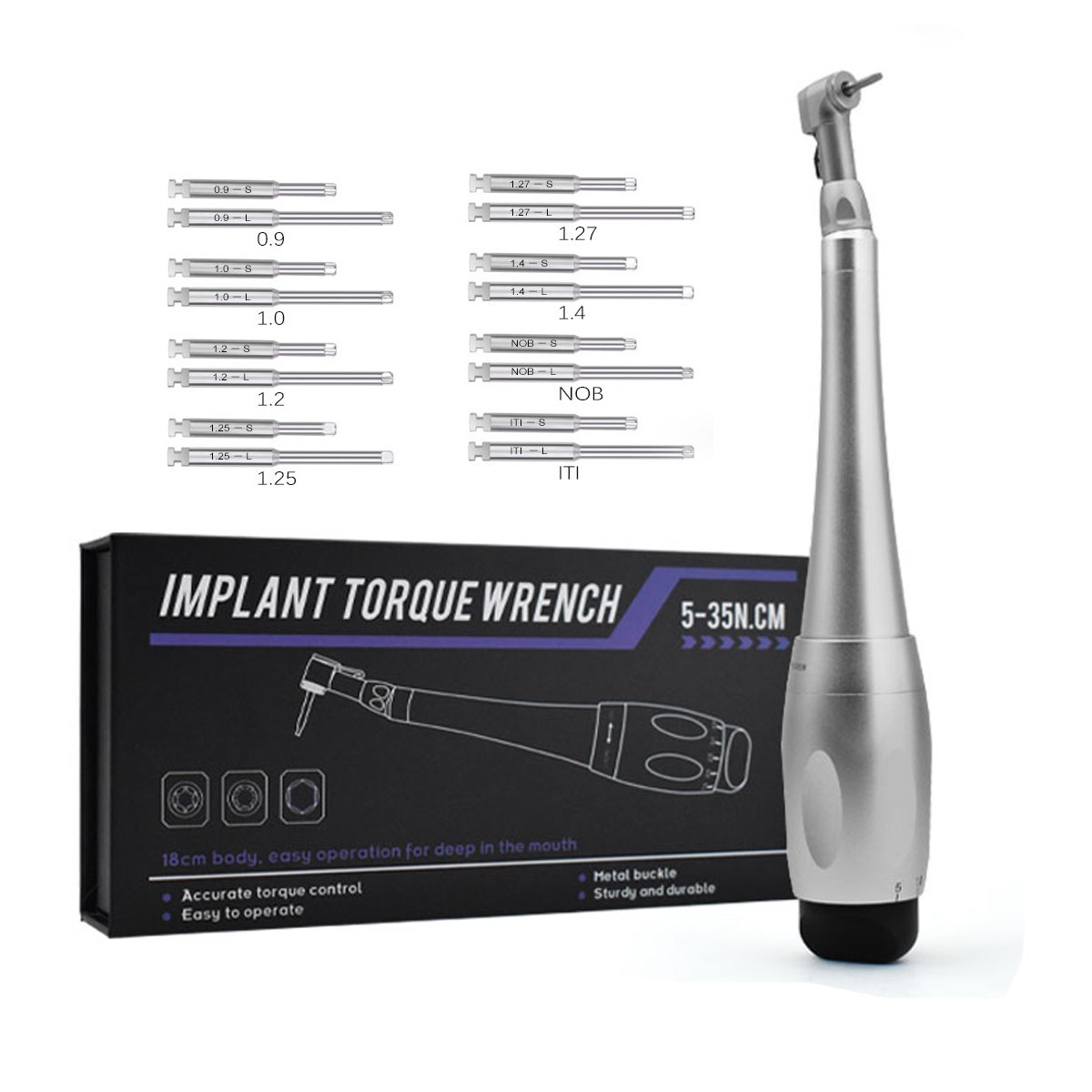 USA Dental Universal Implant kits Torque Wrench Contra Angle + 16 Drivers