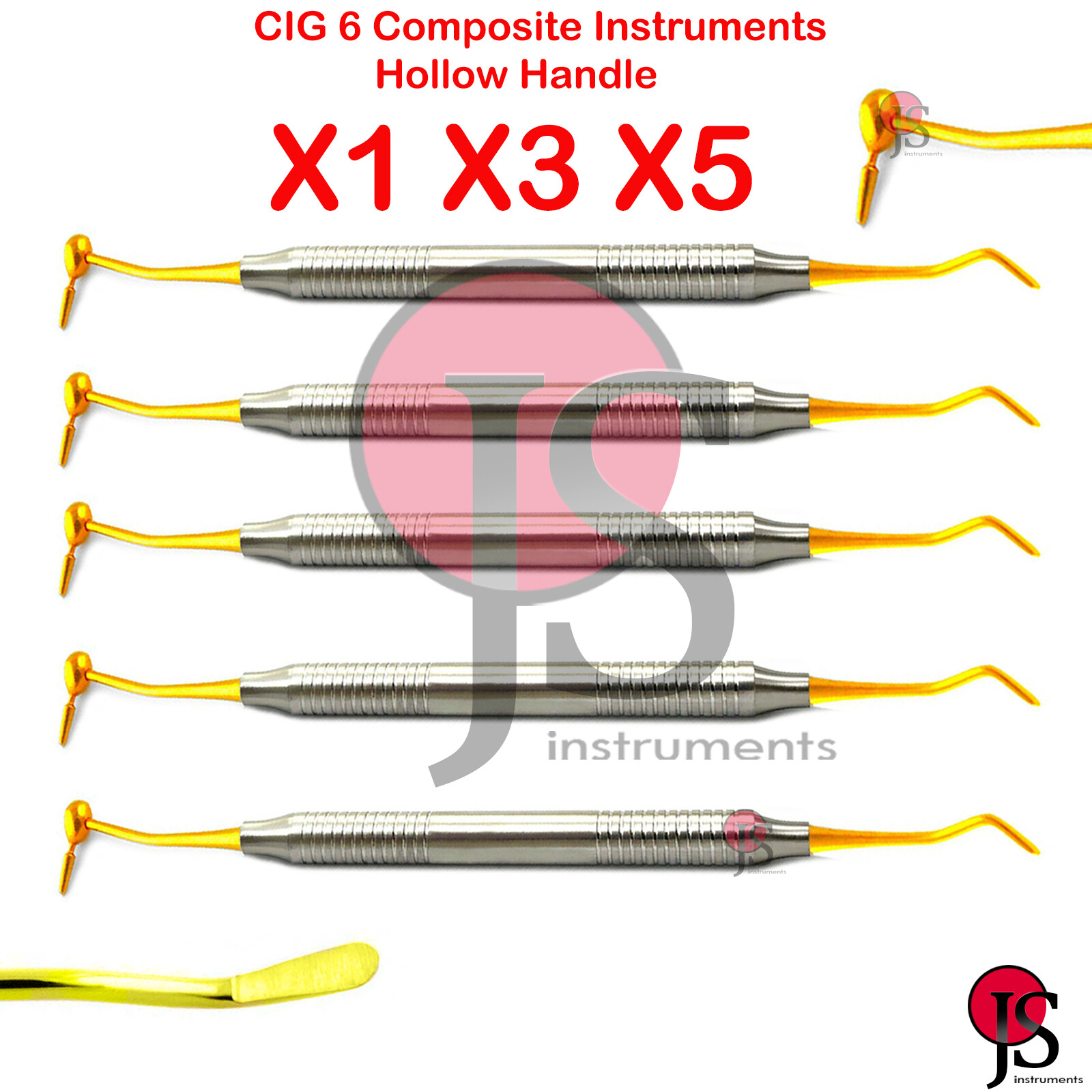Composite Instruments Condensing Tools CIG6 Plastic Filling Titanium Gold