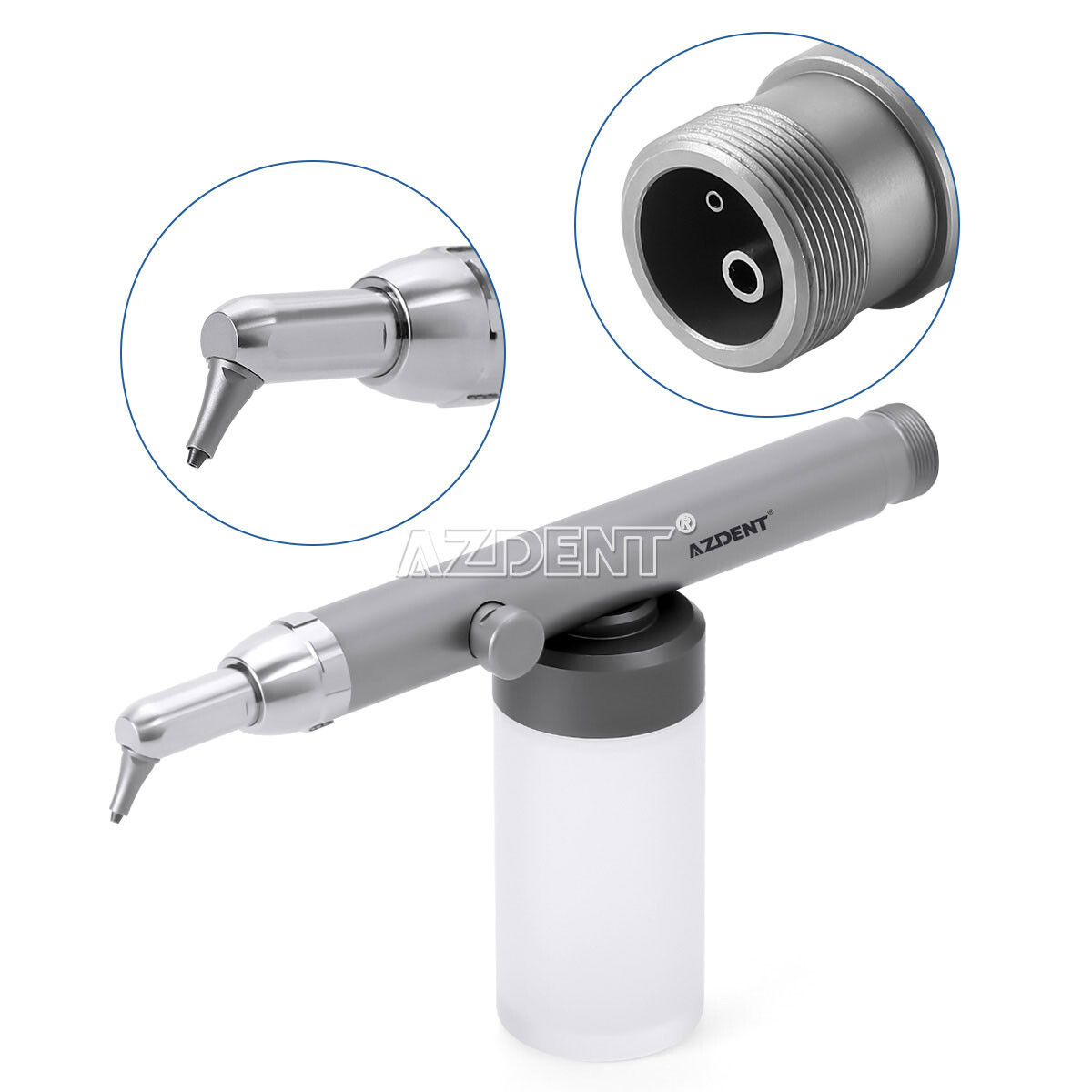 Abrasión Dental Aire Pulidor Óxido de Aluminio Micro Blaster Agua Spray 2Agujero