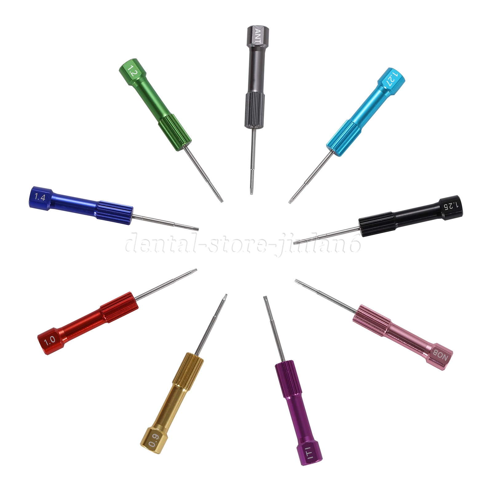 Dental Implant Screw Driver Kit Lab Abutment Implant Tools Drivers with Holder
