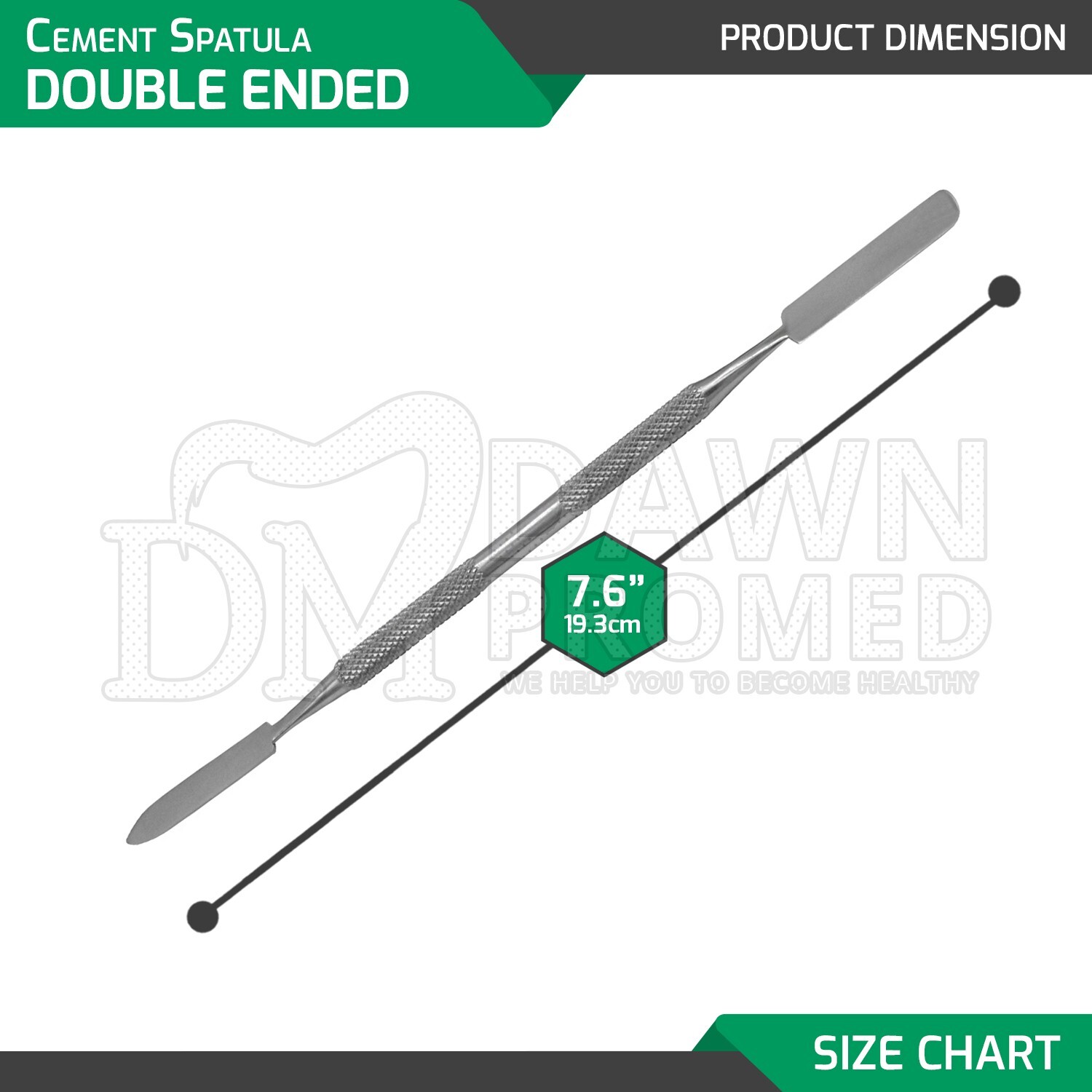 Cement Spatula 3 Pcs 7.6″ Mixing Lab Modeling Double Ended Dental Inst German Gr