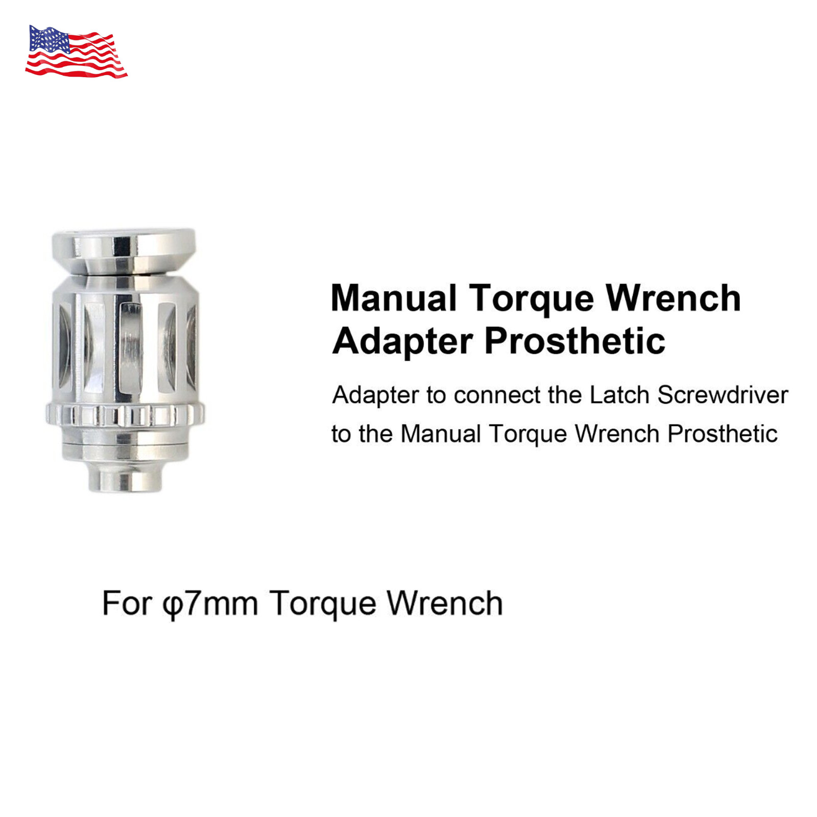 Dental Implant Torque Wrench Adapter Latch Screwdriver Holder Manual Ratchet