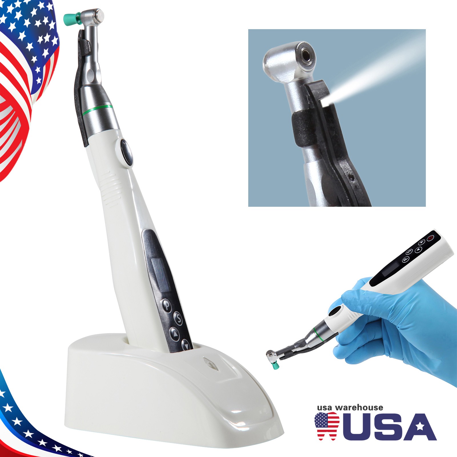 Dental Cordless Hygiene Prophy Handpiece/Polishing Grinder Electric LED Motor