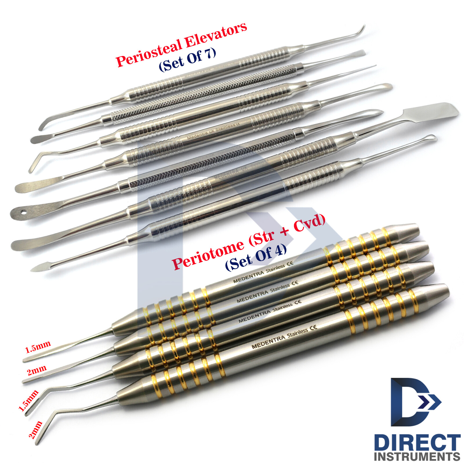 Dental Periosteal Elevators Periotome Extraction PDL Atraumatic Implant Tools