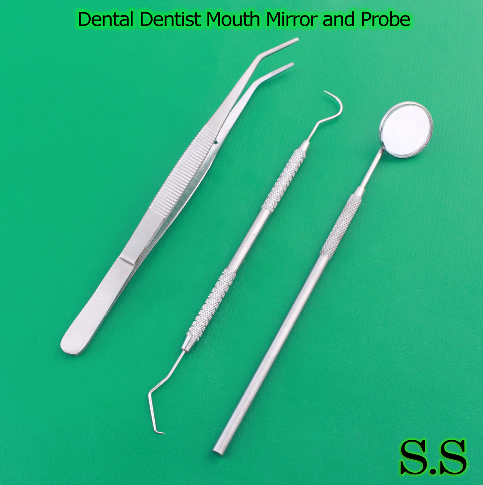 Dental Dentist Mouth Mirror and Probe Hygiene Examination Cleaning Set PR-0075