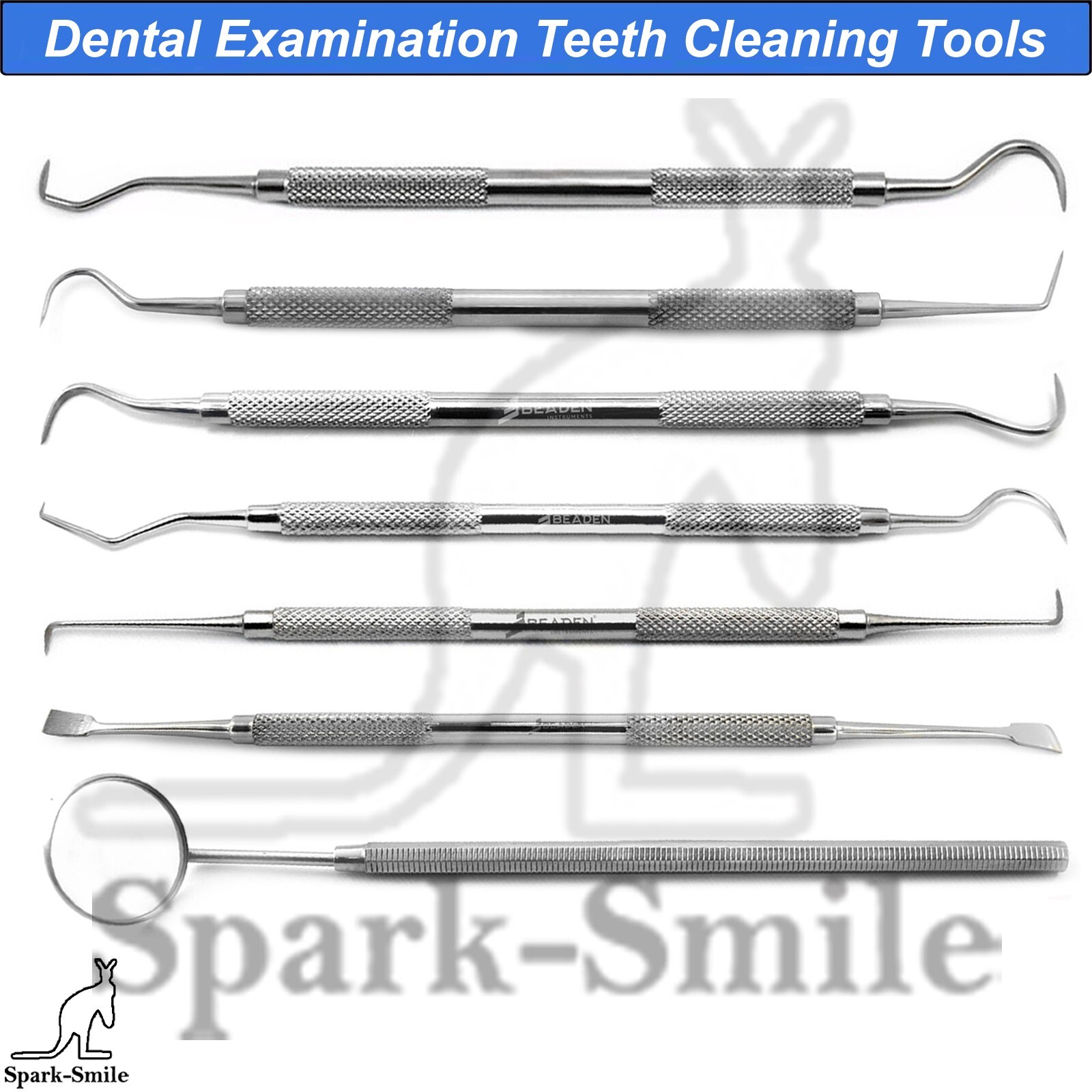 Set Of 7 Dental Pack Set Examination Dentistry Pick Teeth Cleaning Instruments