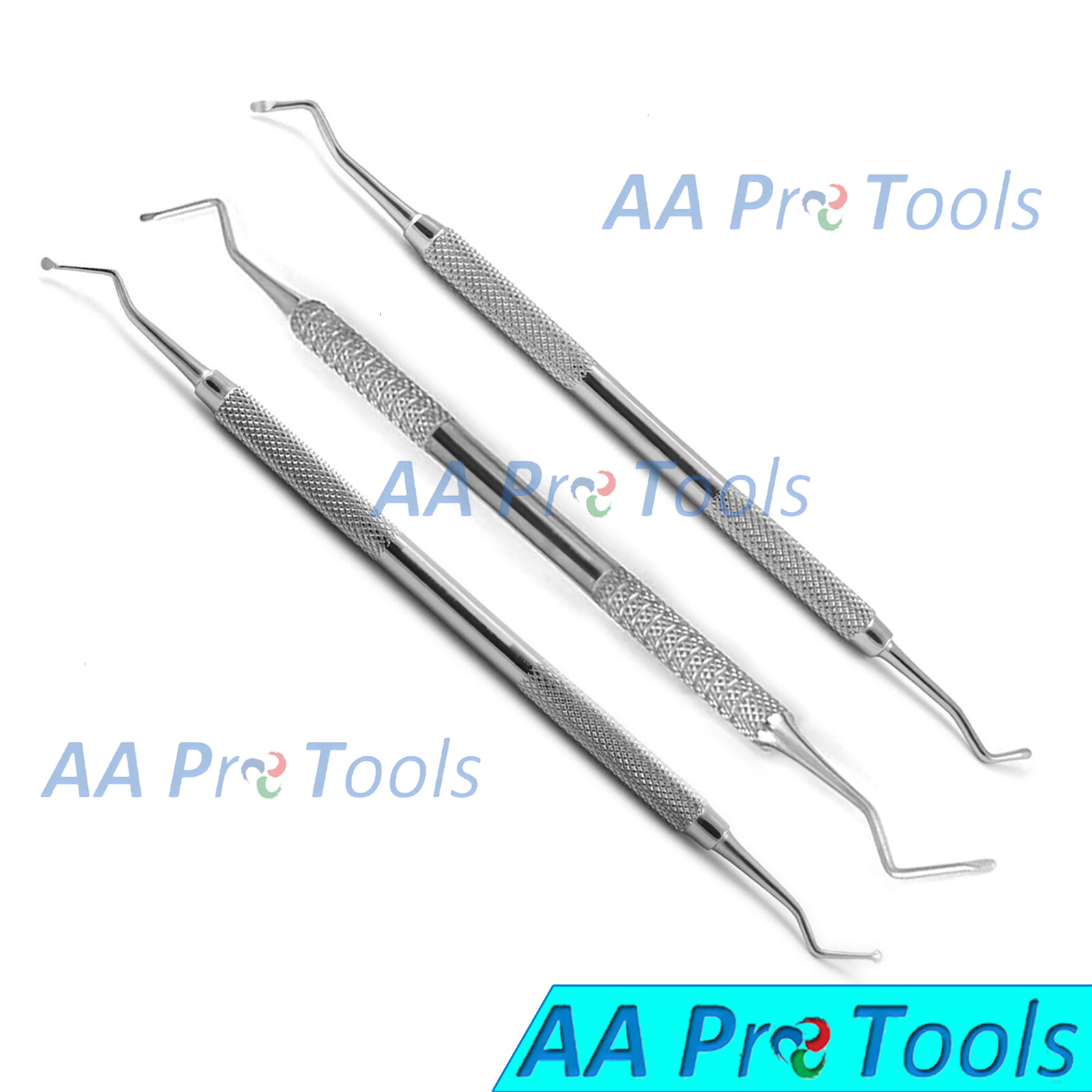 Dental Spoon Excavators 19W 2mm & 125/126 & 129/130 Carious Dentin Double Ended