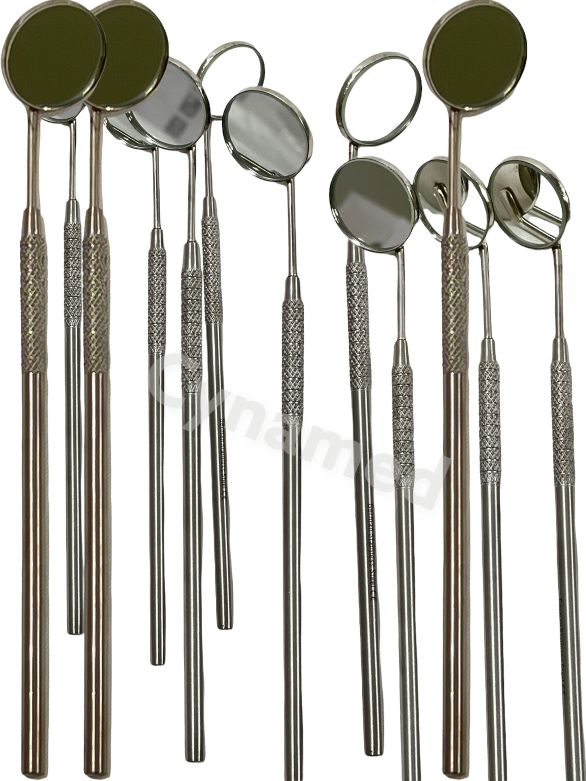 12 EA Dental mouth Mirror #5 stainless with handle Oral Care dental instrument