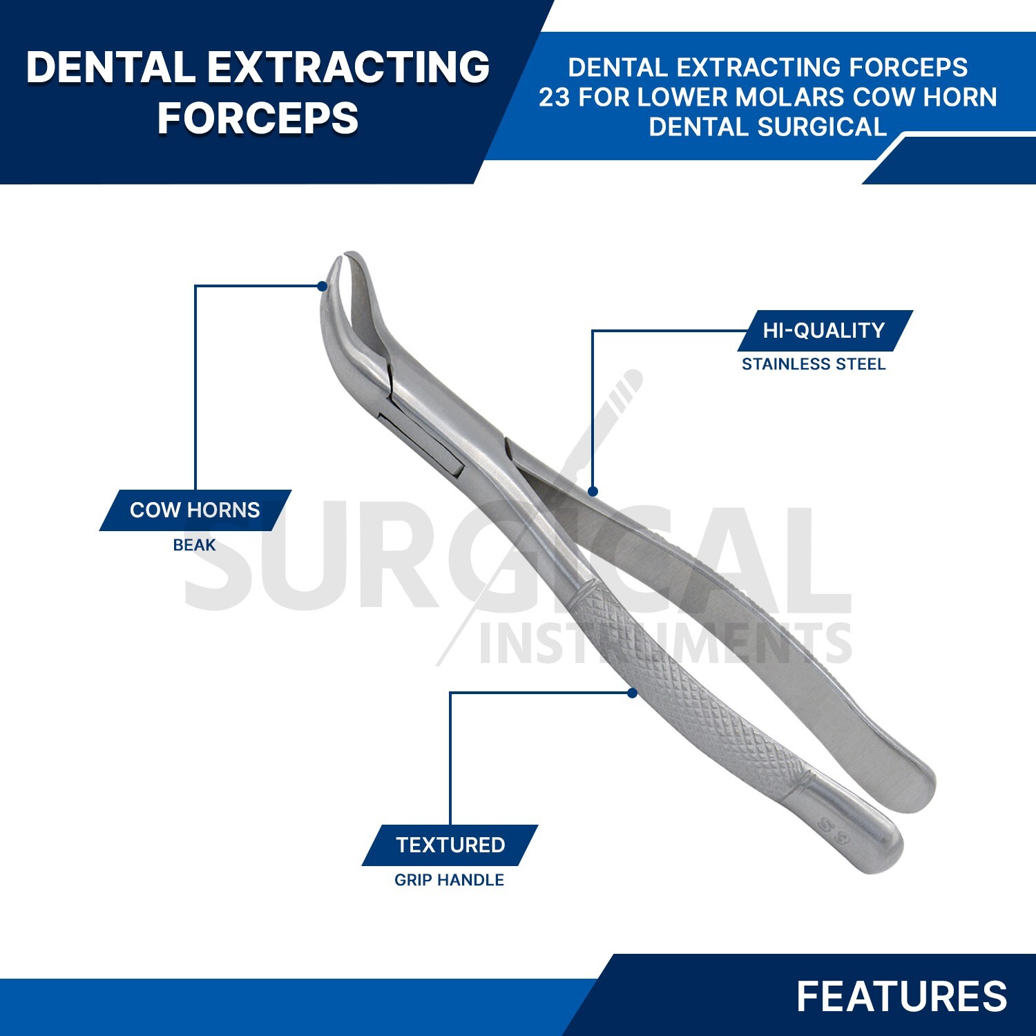 9 Pcs Basic Dental Surgery Extracting Forceps Elevators Set Kit German Grade