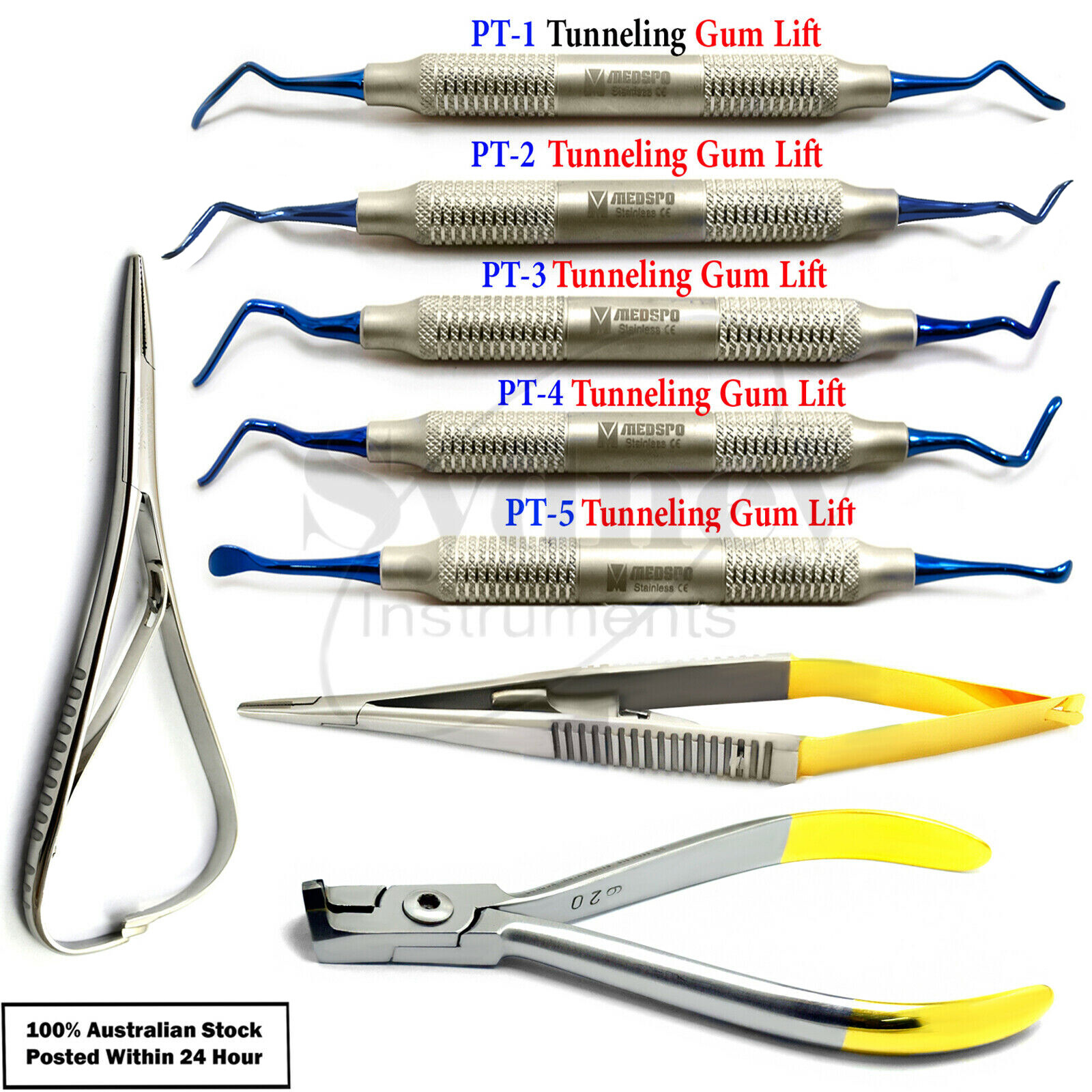 Dental Implant Tunneling Periodontal Instruments Needle Holder Ligature Pliers