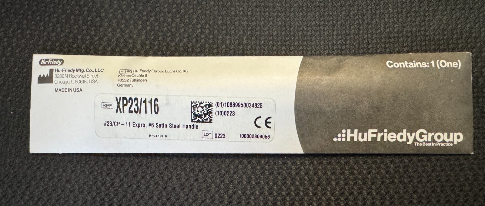HuFriedy – #23/CP – 11 Explorer #6 Satin Steel Handle – REF XP23/116