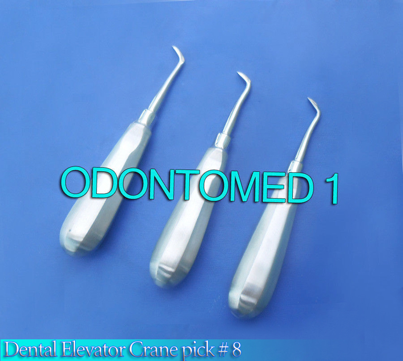 6 Dental Elevator Crane Pick # 8 Surgical Dental Instruments