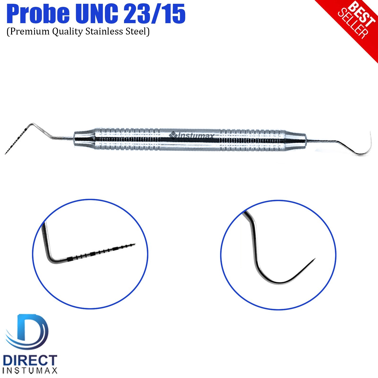 Dental Perio Explorer 23 Probe UNC 15 Color Marking Diagnostic Double Ended Tool