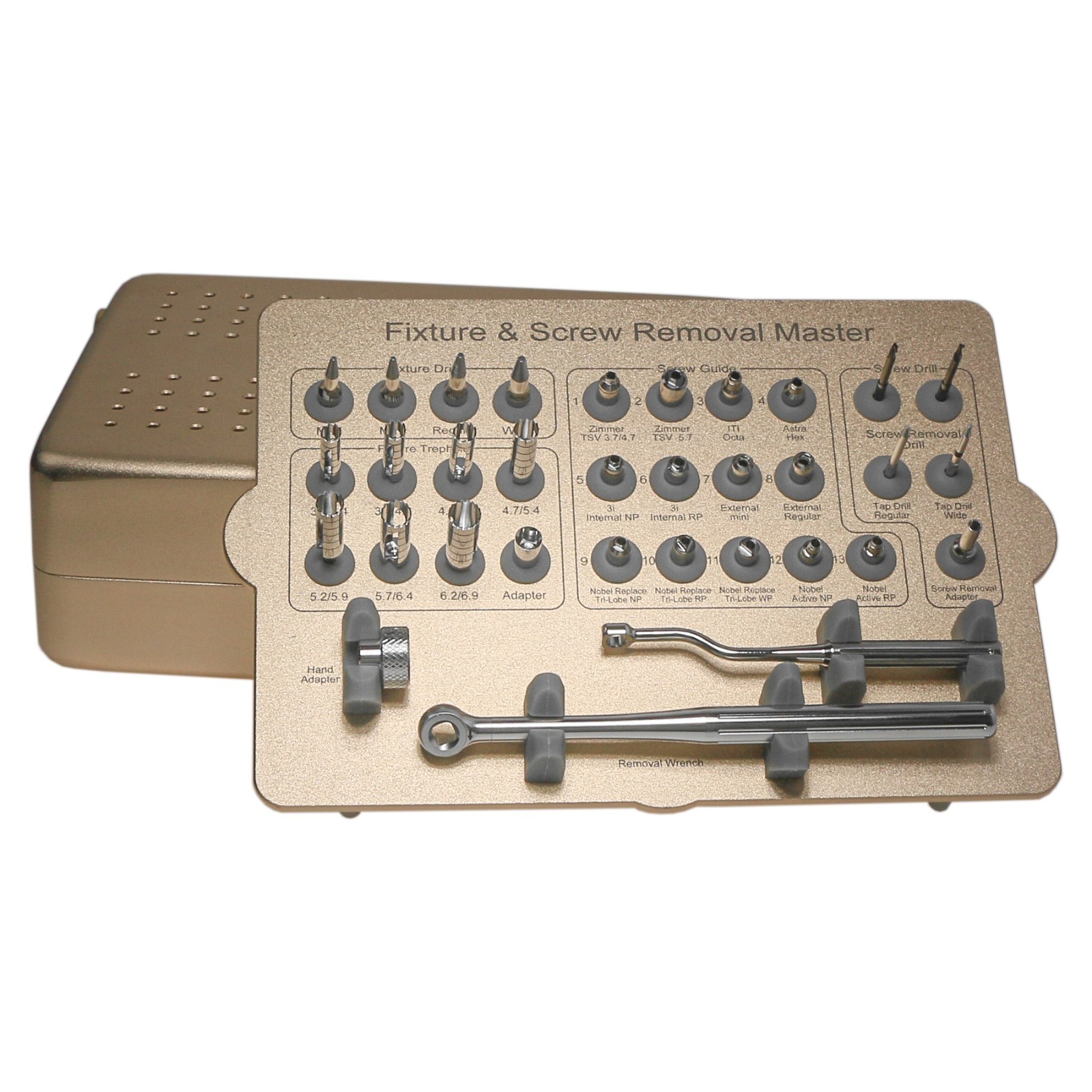 MCT FSRK-02 Universal Fixture & Broken Screw Removal Master Kit Reverse Drill