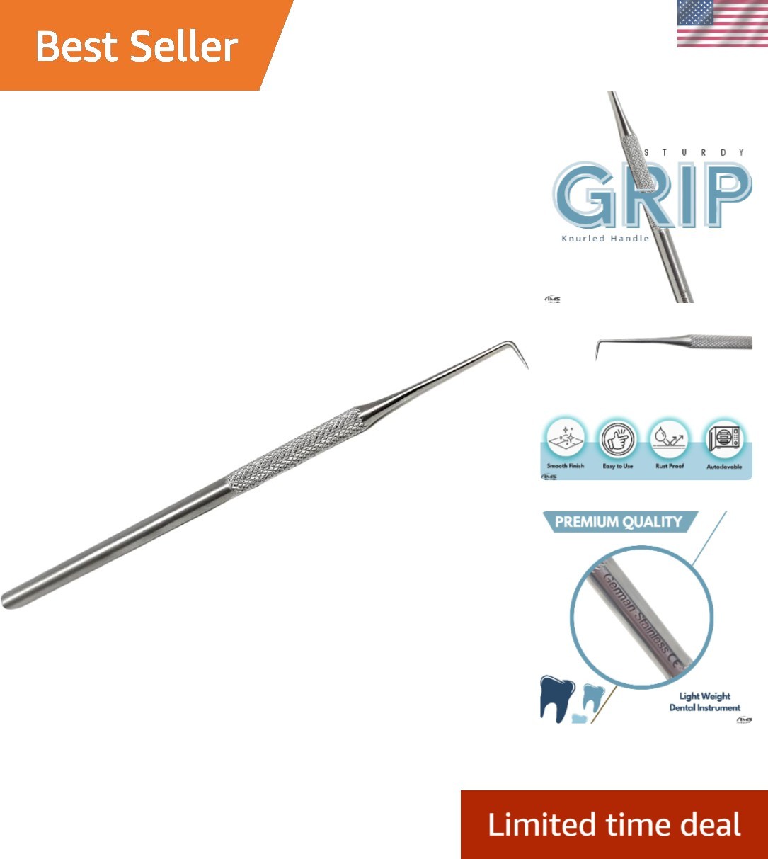 Multi-Functional Stainless Steel Dental Tools for Tartar and Stain Removal