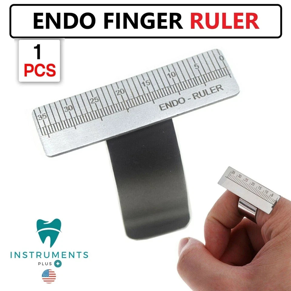 Dental Finger Ruler Gauge Span Measure Scale Endodontic Adjustable Ring