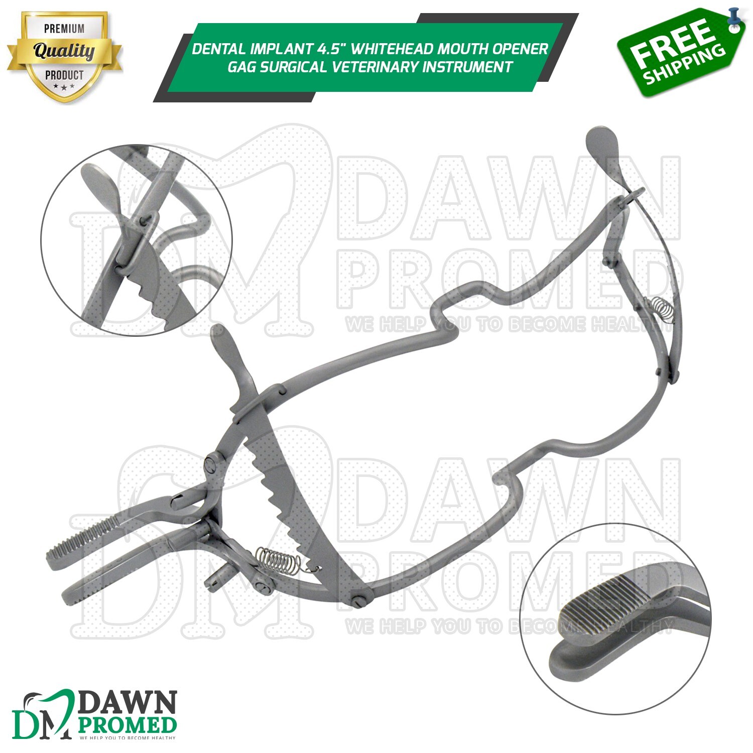 Dental Implant 4.5″ Whitehead Mouth Opener Gag Surgical Veterinary Instrument