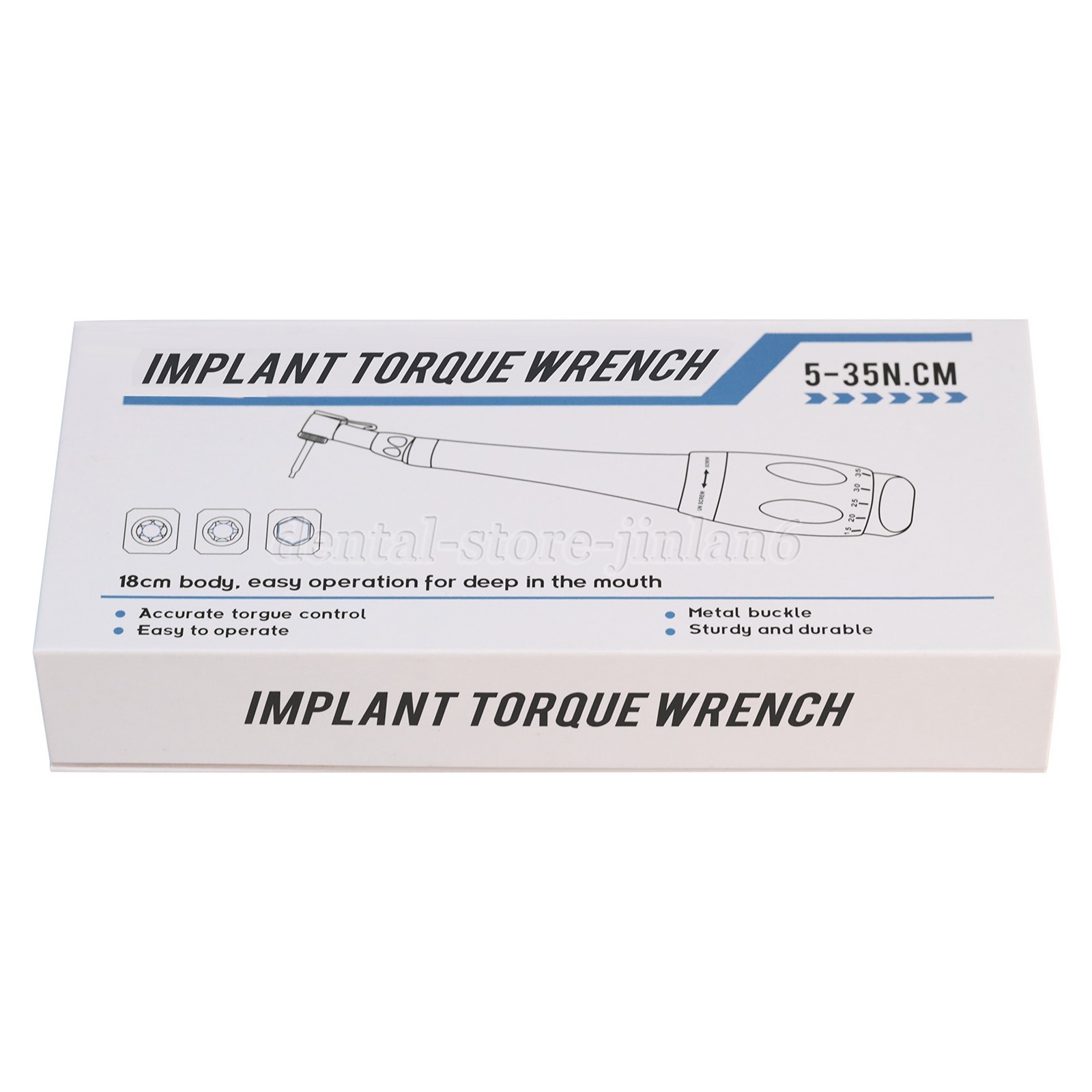 Dental Universal Implant Kit Torque Wrench Contra Angle & 16pcs Drivers Silver