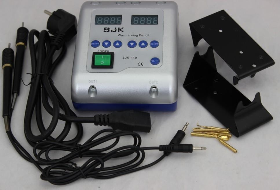 Dental Lab Equipment Electric Waxer Wax Knife Carving Double Pen 6 Pot Tips Best