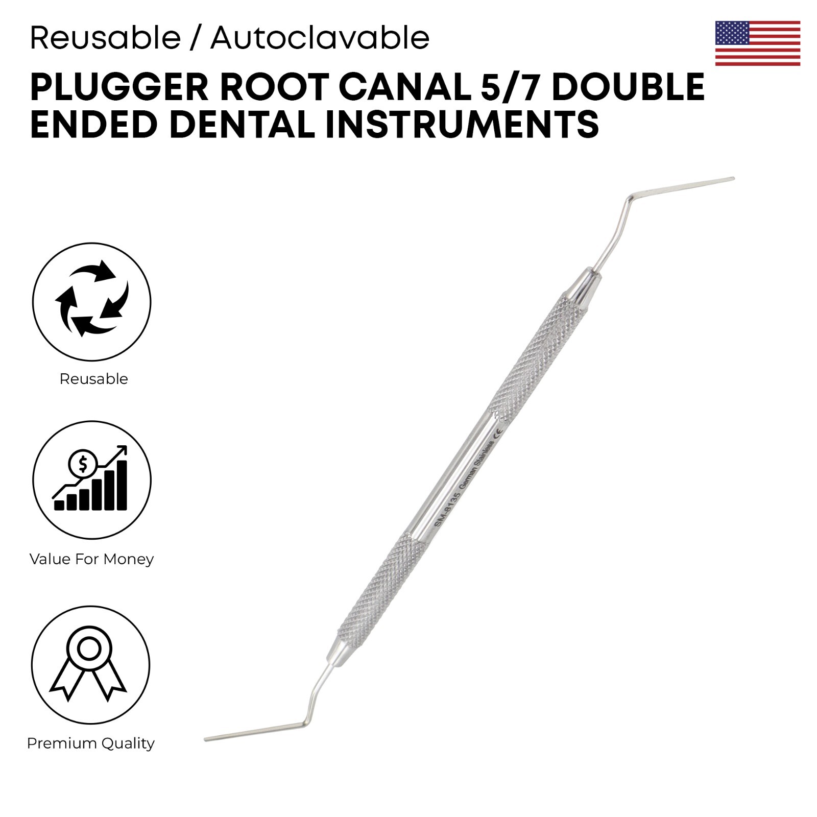 Plugger Root Canal #5/7 Double Ended Stainless Steel Premium Dental Instruments