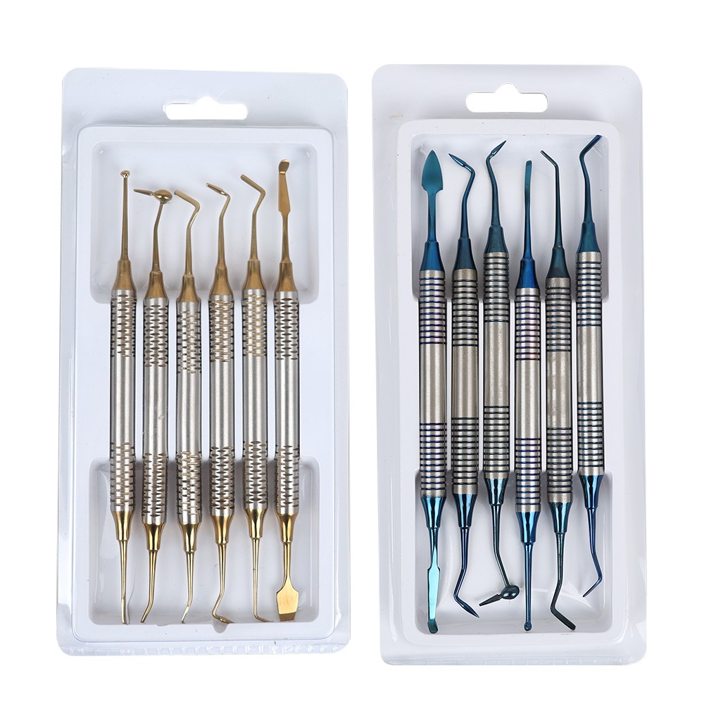 6Pcs/Set Dental Composite Resin Filling Spatula Repair Restorative Instruments