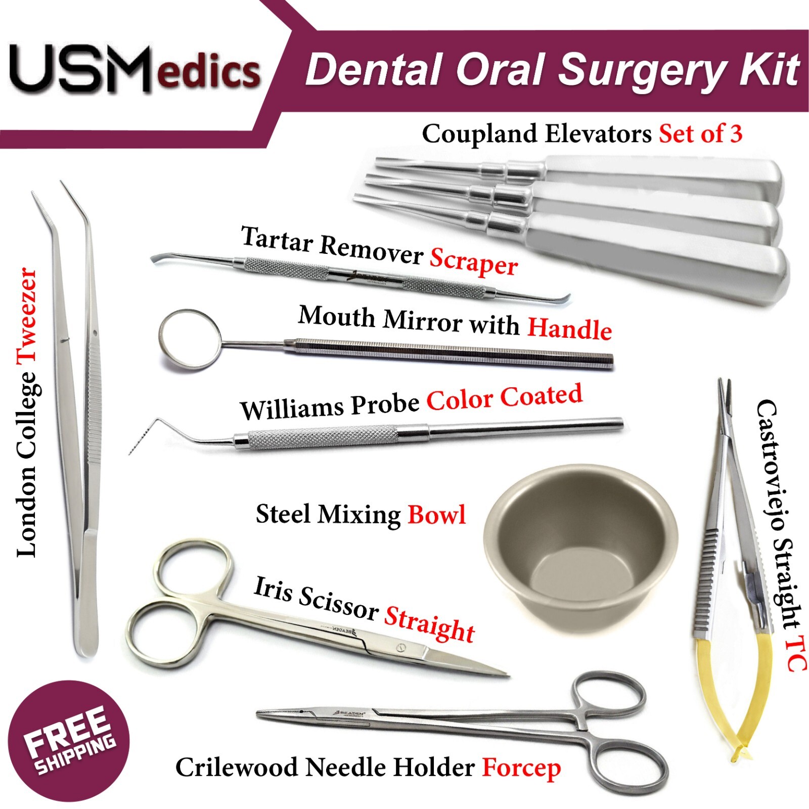 Dental Oral Surgical Instruments Kit Implant Oral Surgery Instruments BEADEN®