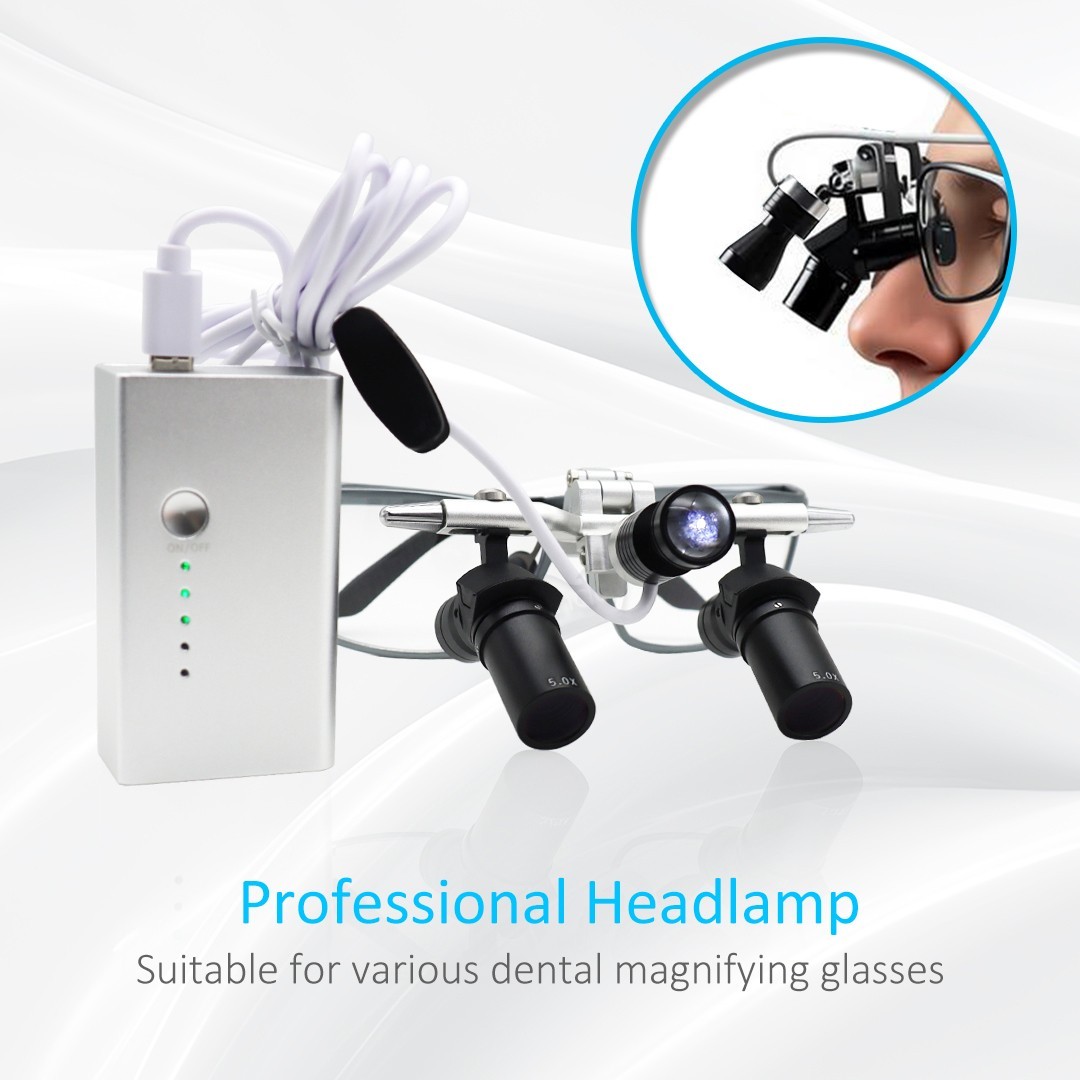 5W Dental LED Headlight Surgical Lamp for Dental Loupe 3500mAh Battery