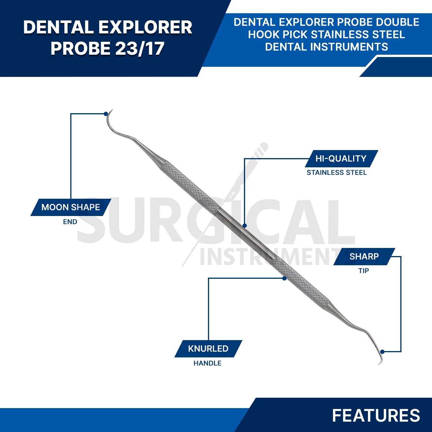 8 Pcs Basic Dental Surgery Extraction Forceps Elevators Set Kit German Grade