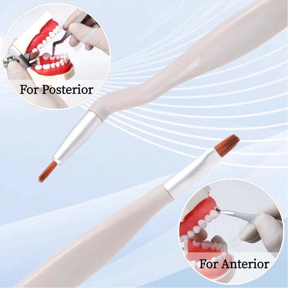 Dental Porcelain Pen Brush Angled Tips Flat Taper Resin Brushes Shaping Silicone