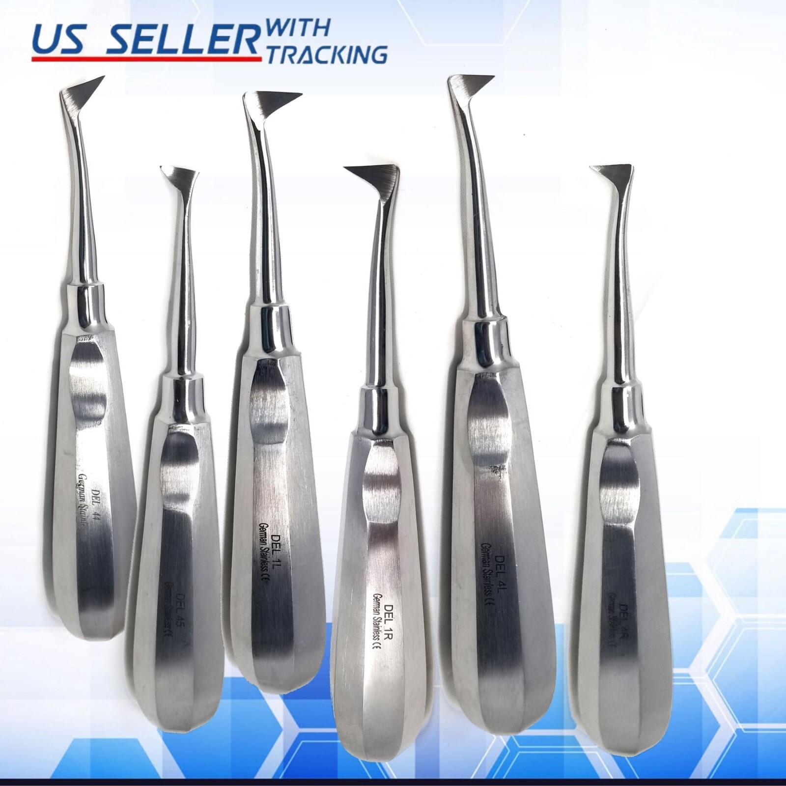 Dental Cryer Elevators Right & Left Oral Surgery Teeth Extraction Surgical Tools