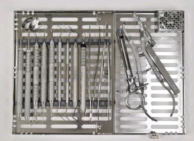 Hu-Friedy Endodontic Dental Instrument Set 15 PCS W / LRG Sterilization Cassette