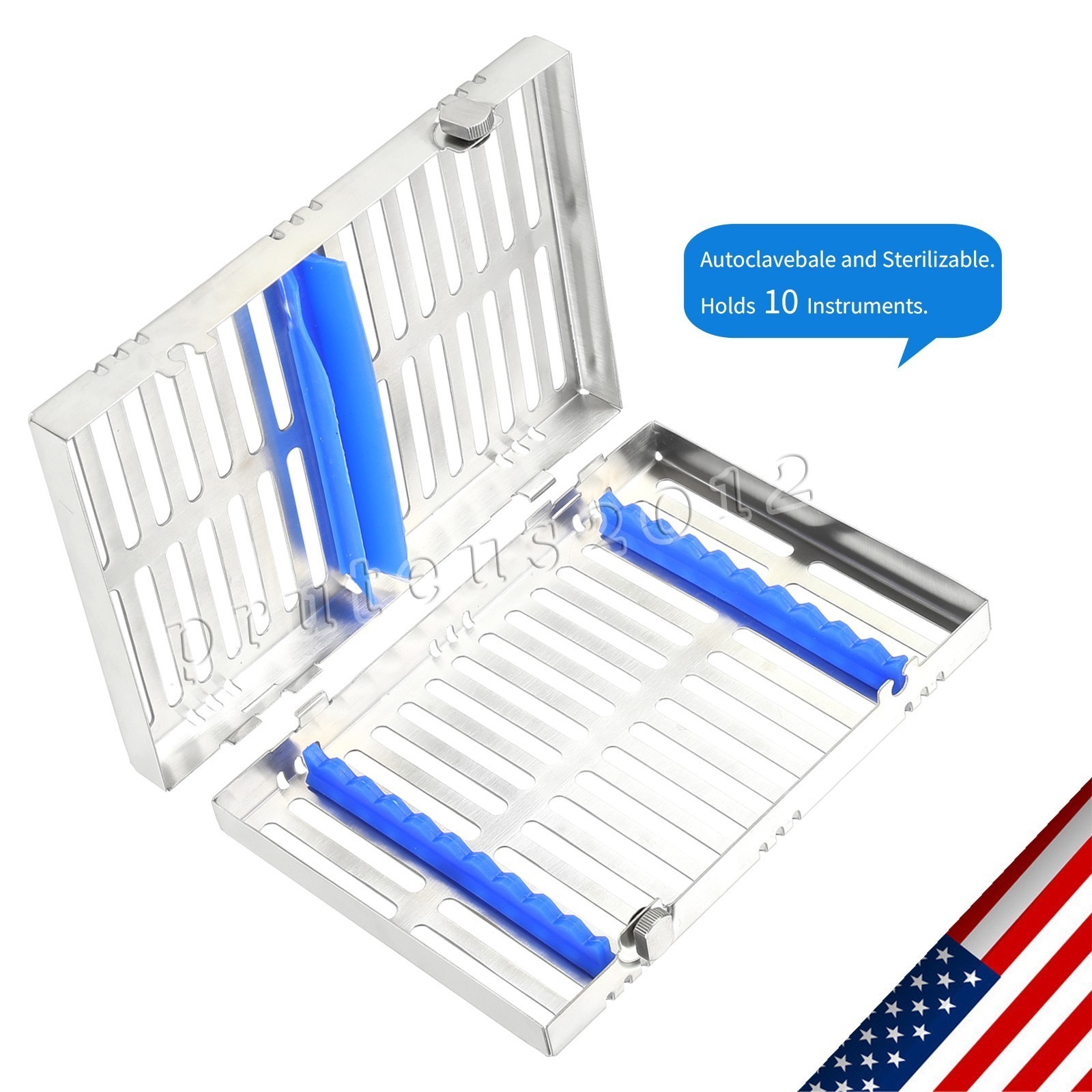 5 DENTAL SURGICAL AUTOCLAVE STERILIZATION CASSETTES RACKS BOX FOR 10 INSTRUMENTS