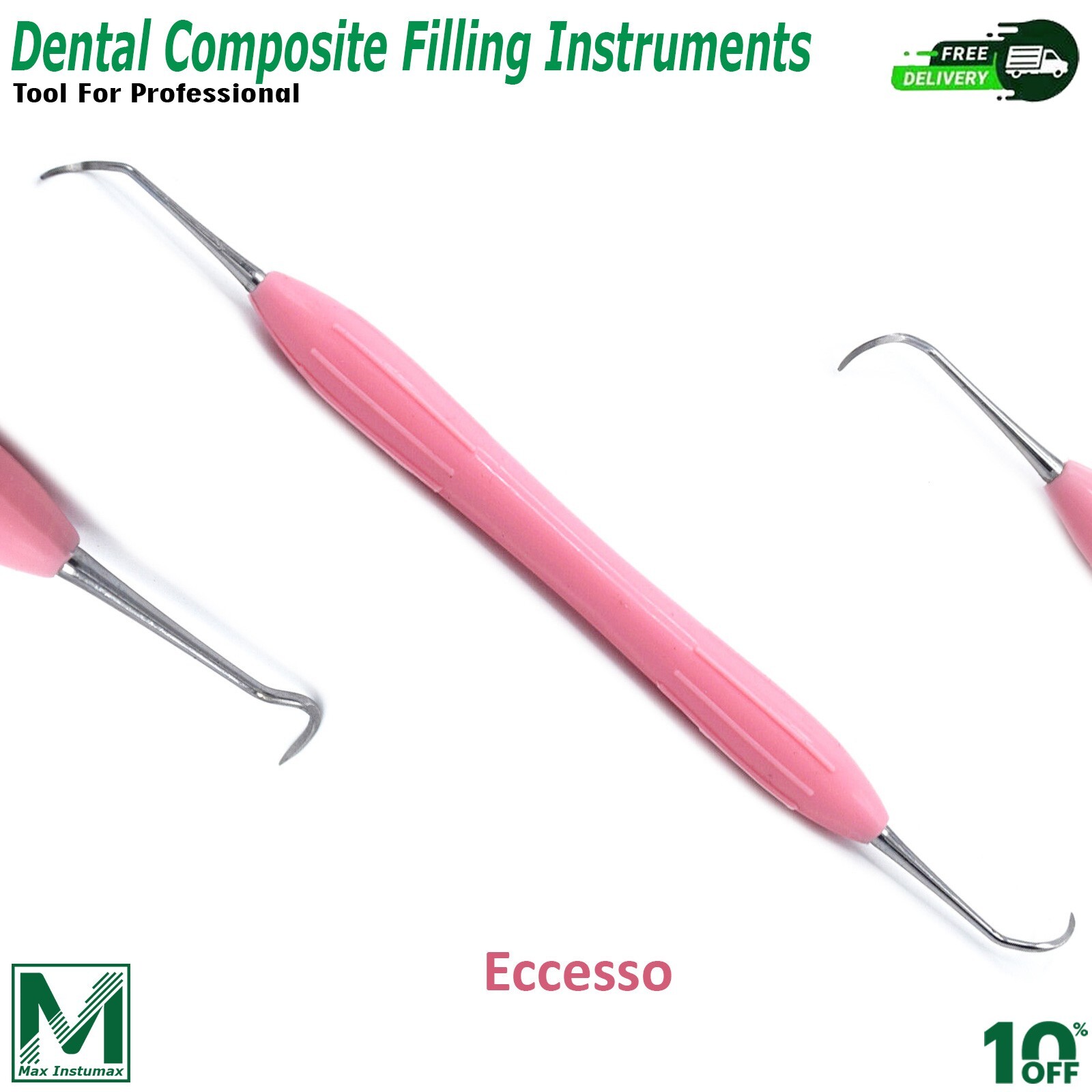 10Pcs Dental Arte Composite Filling Instruments Silicone Handle Colorful Set