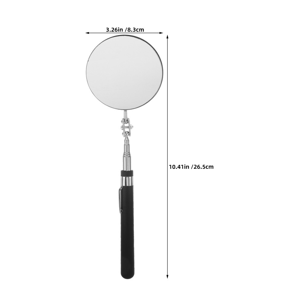 2Pcs Extendable Handheld Car Inspection Mirror Durable Stainless Steel Design