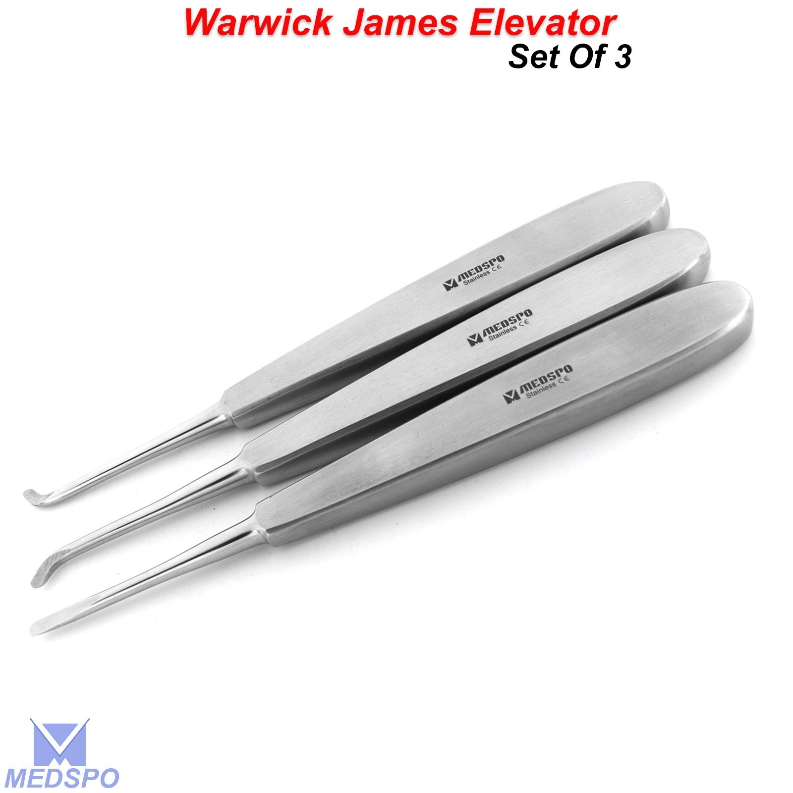 Surgical Root Elevators Warwick James Loosening Oral Surgery Dental Instruments