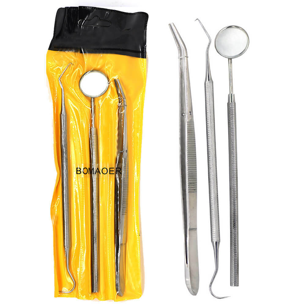 10 Kit basic examination dental kit set of 3 hygiene kit mirror explorer tweezer