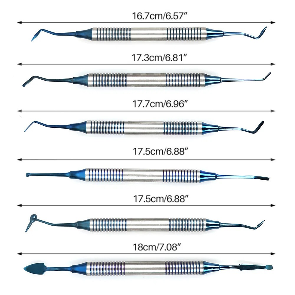 6 Pcs Dental Composite Resin Filling Spatula Repair Restorative Kits