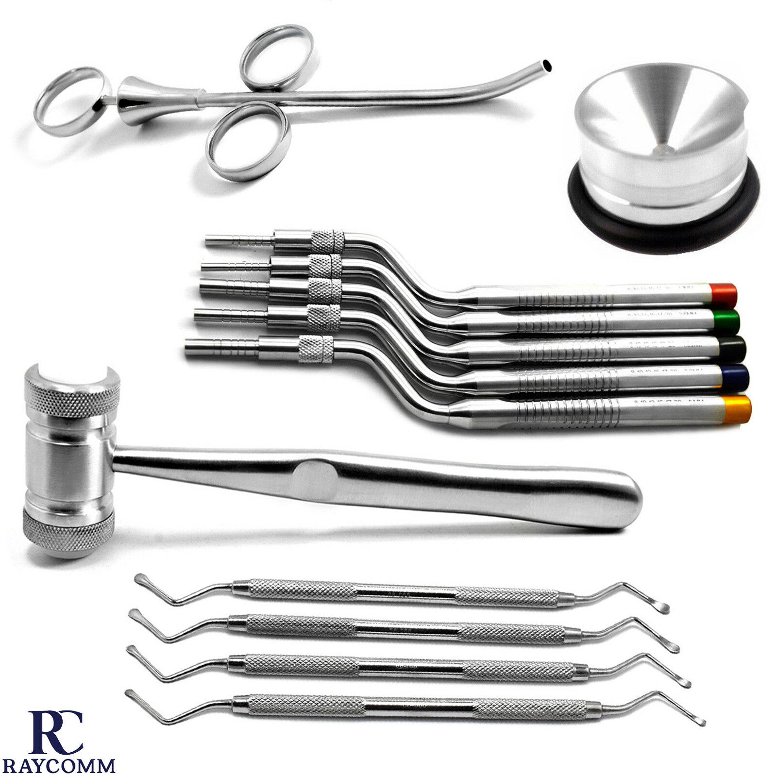 Dental Sinus Lift Bone Spreading Osteotome Kit Implant Mallet Hammer Bone Crush