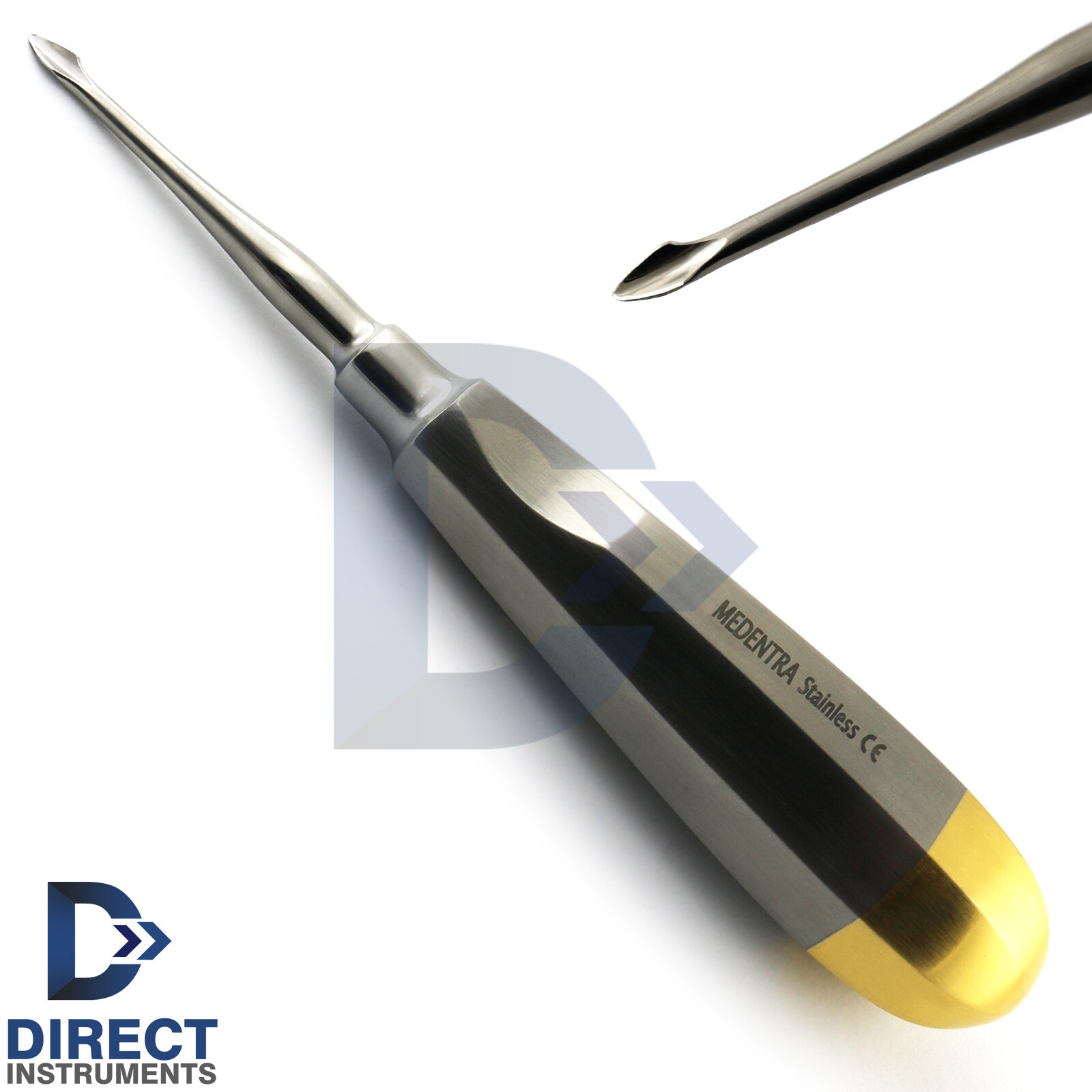 5Pcs Set Dental Spade Elevators Concave Tip Root Extraction Straight Left Right