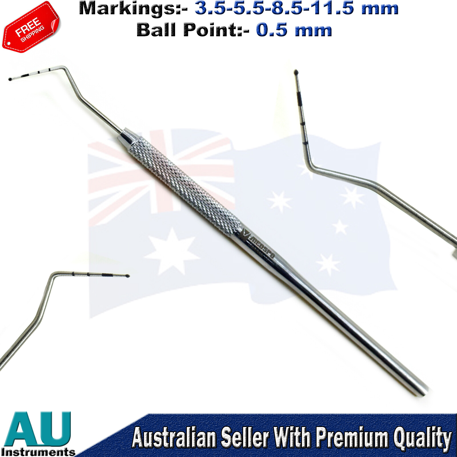 Periodontal Williams Tooth Gingival Gum Pocket Depth Measuring Probes
