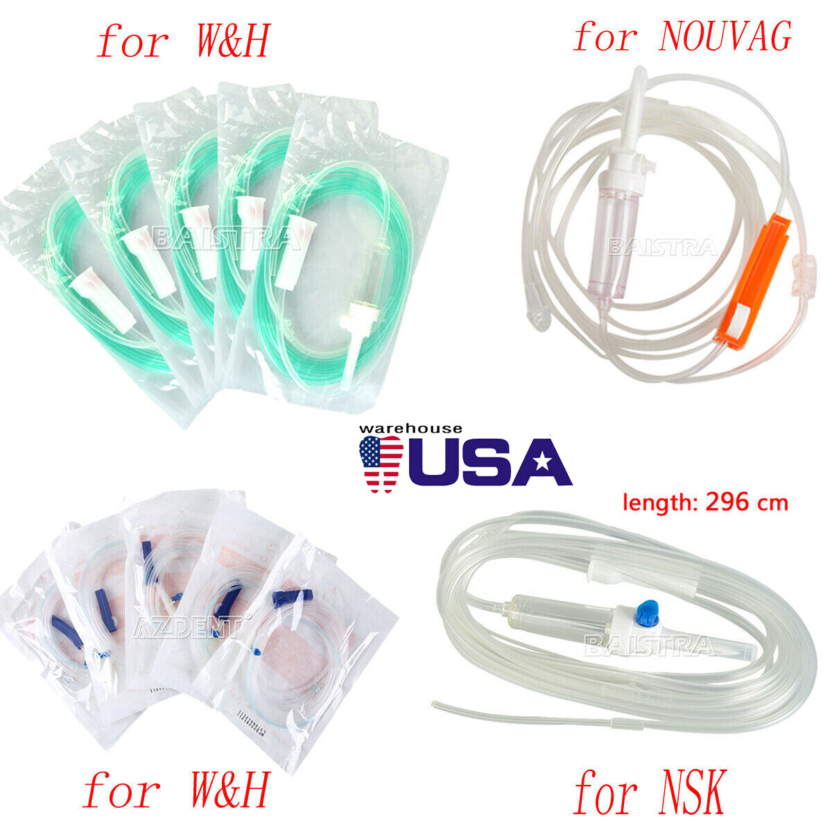 10 X Dental Implant Surgical Irrigation Tube Disposable Fit For WH NSK NOUVAG