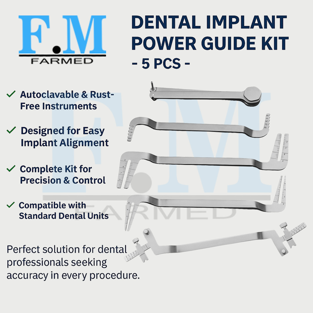 5 Pcs Set Dental Implant Power Guide Kit Extension Easy Alignment Complete Kit