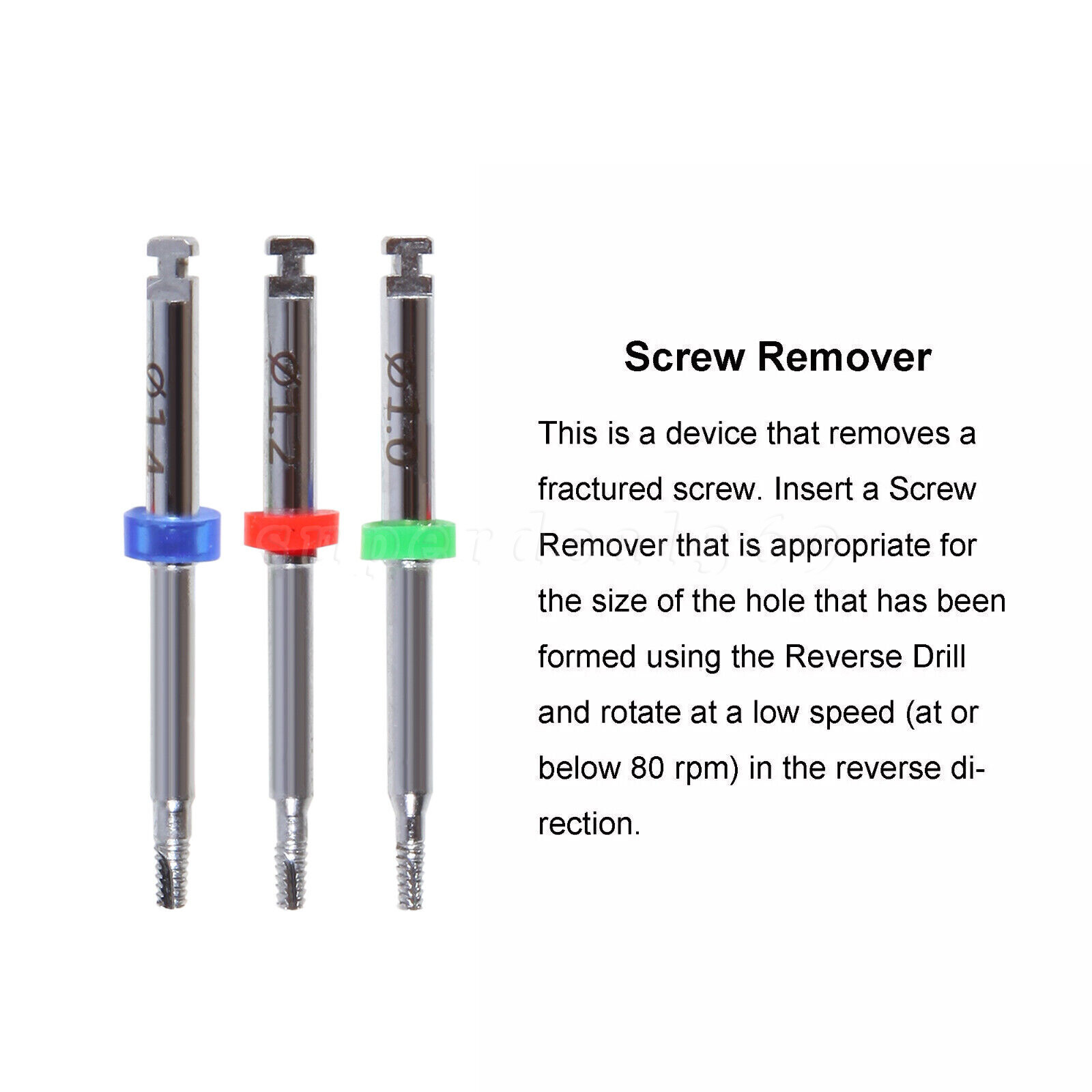 Dental Implant Fixture &Broken Screw Removal Kit Remove Surgical Tool Remover OR