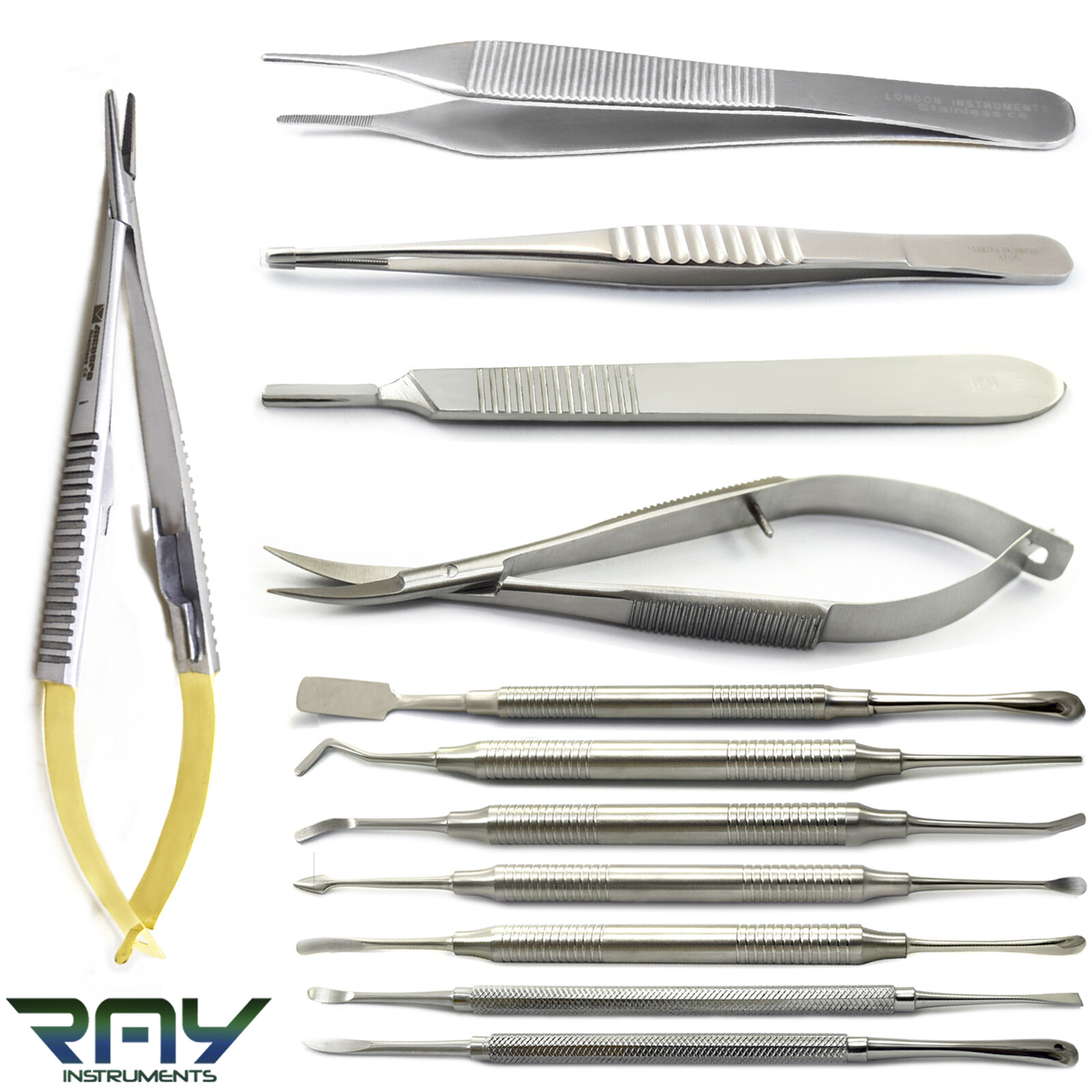 Dental Periosteal Elevator Microsurgery Tool Castroviejo Needle Holder Forceps
