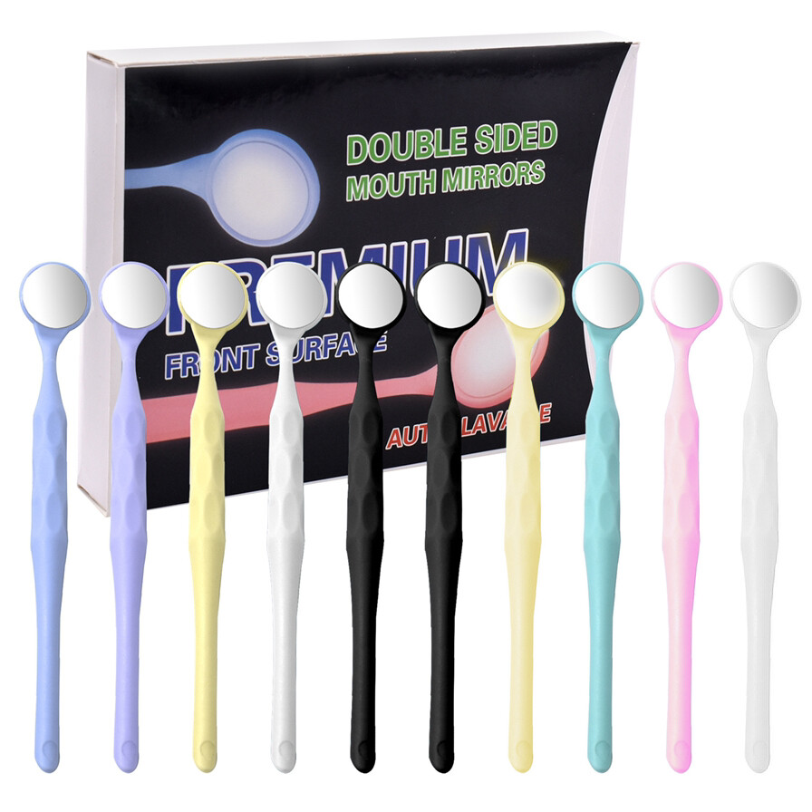 Dental Occlusal Mirror Fog Free LED Intra Oral Photo /10 Mouth Mirrors Reflector