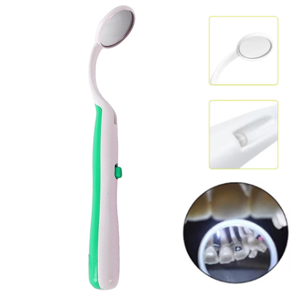 1pc PREMIUM Mouth Mirrors Front Surface with Led Light Oral Dental Mouth Green