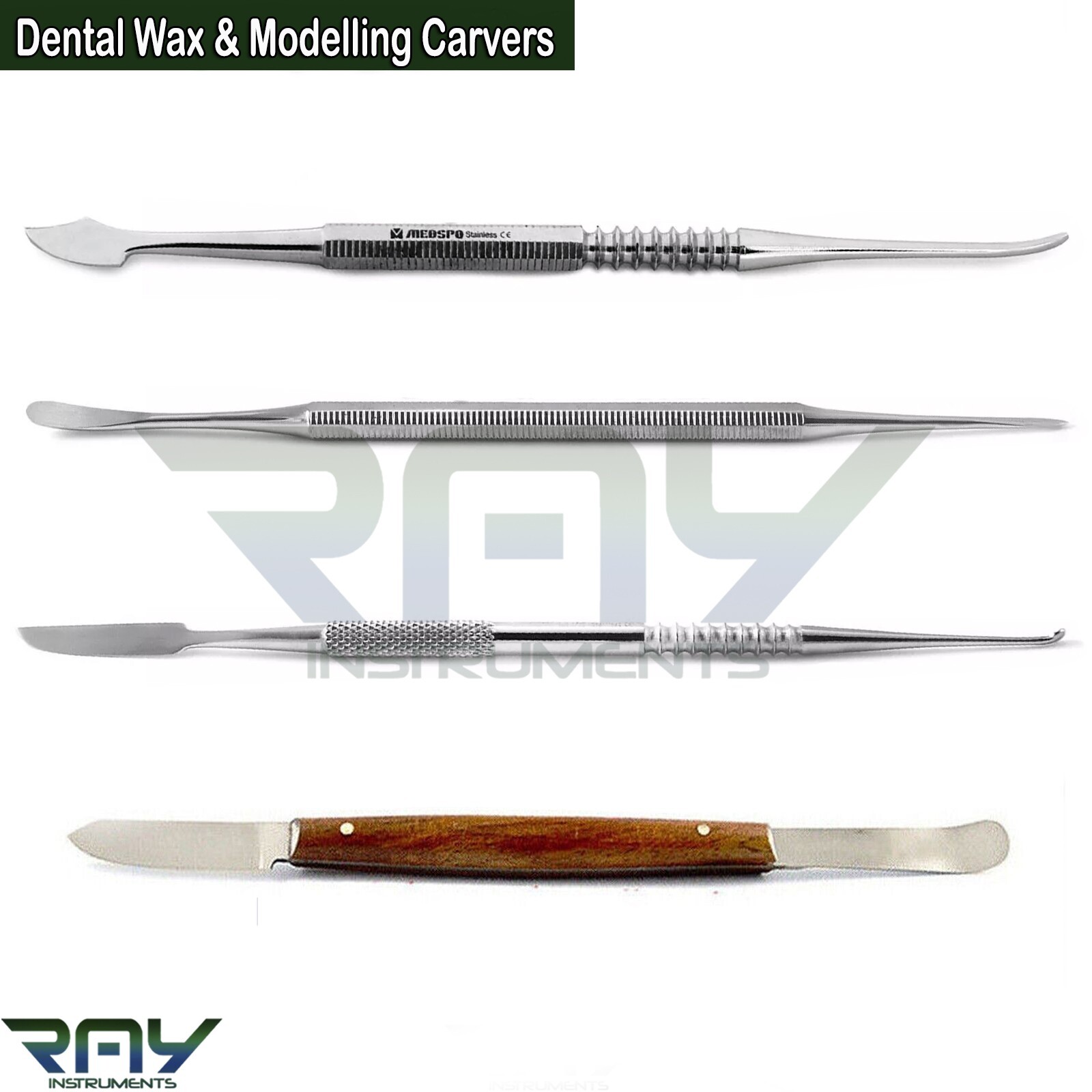 4 Pcs Dental Laboratory Technician Wax & Modelling Carvers Waxing Fahen Knife