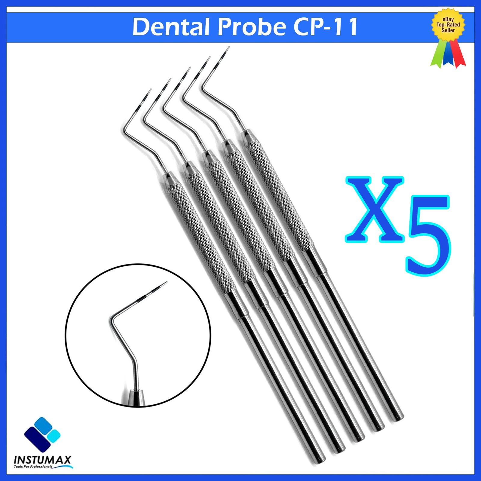 X5 Michigan CP 11 Probe William Colour 3-6-8-11 mm Marking Periodontal Dental
