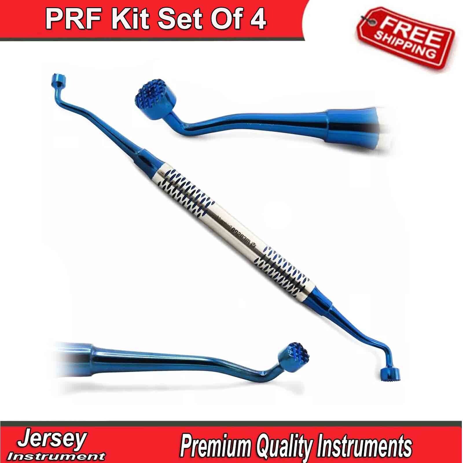 Dental PRF Kit Set Of 4 Carriers Surgical Implant Compactor Periosteal Elevators