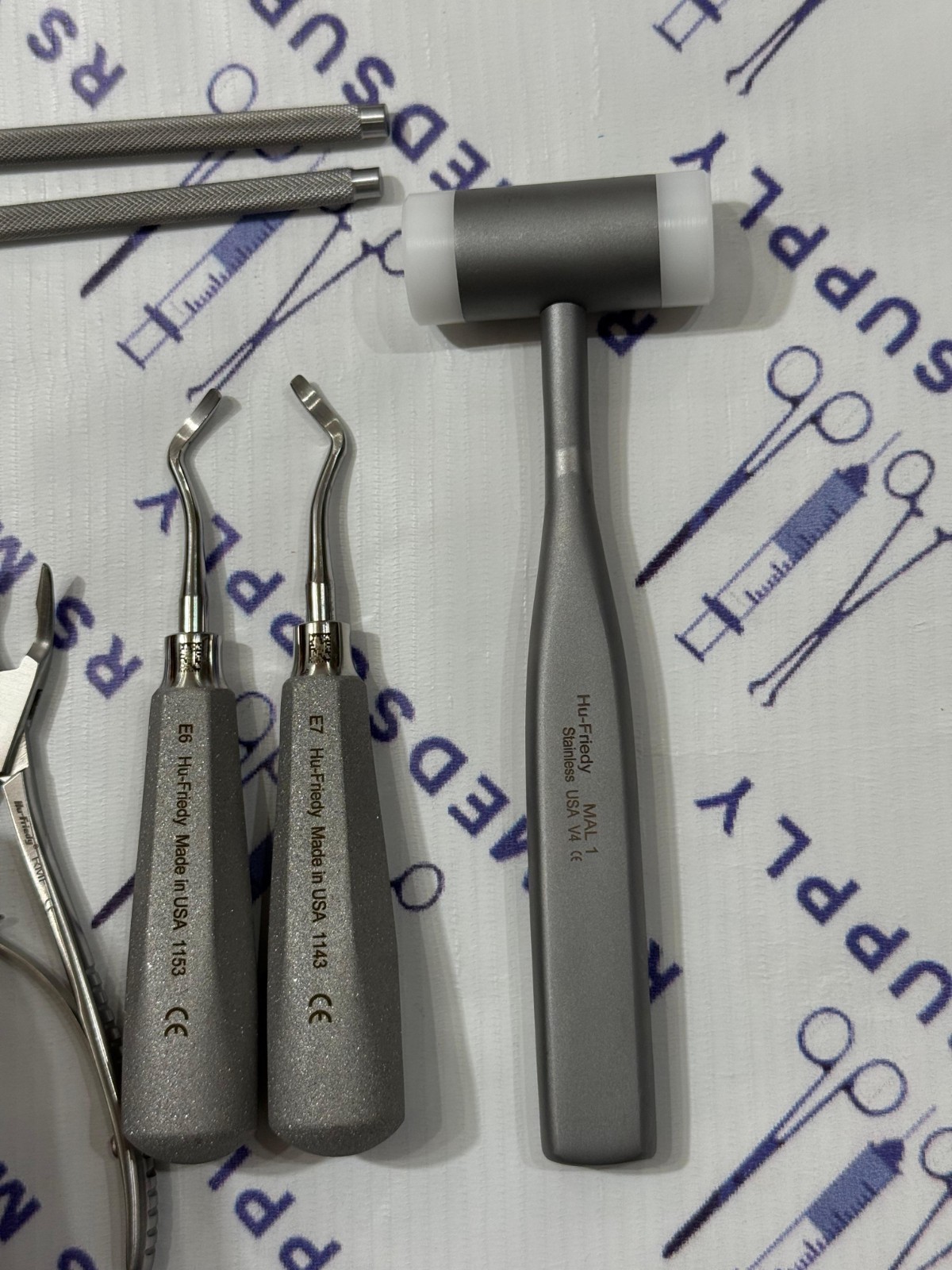 Hu Friedy Oral Surgery Instrument Elevators & Chisels & Rongeur And Mallet 11PCS